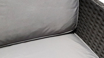 Harts - Premium Rattan Sofa Dining Set - 245cm x 185cm - Grey Cushion Cover Pack