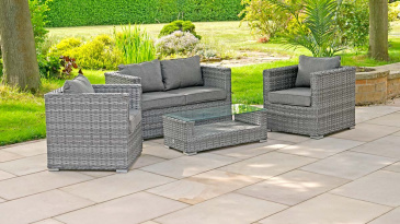 Liv Outdoors - Heritage 2 Seat Sofa & 2 Armchair Rattan Sofa Set