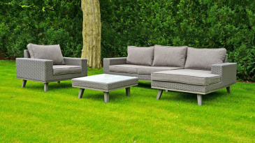 Liv Outdoors - Denver Corner Sofa with Armchair & Coffee Table