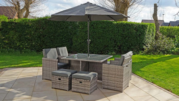 Liv Outdoors - Kingston Rattan Deluxe Cube Dining Set - 8 Seat