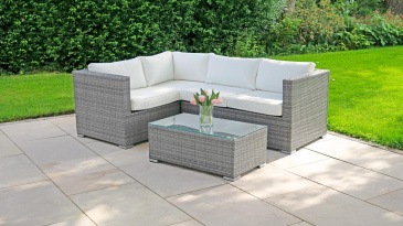 Harts - Premium Rattan Corner Sofa & Table - 206 x 152cm