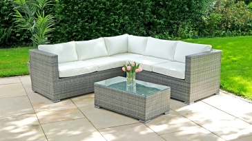 Harts - Premium Rattan Corner Sofa & Table - 206 x 206cm