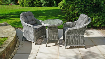 Liv Outdoors - Windsor 2 Seat Rod Weave Bistro set with Table