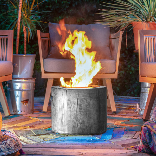 Eco Fuego - Black / Grey Fire pit - Eco Friendly Smokeless Outdoor Heating