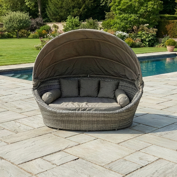 Liv Outdoors - Heritage Daybed Lounger & Canopy in Grey