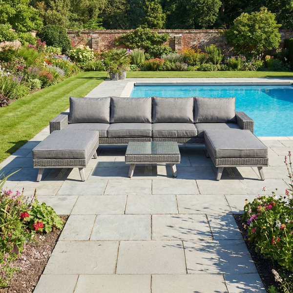 Liv Outdoors - Denver Large Corner Sofa & Coffee Table