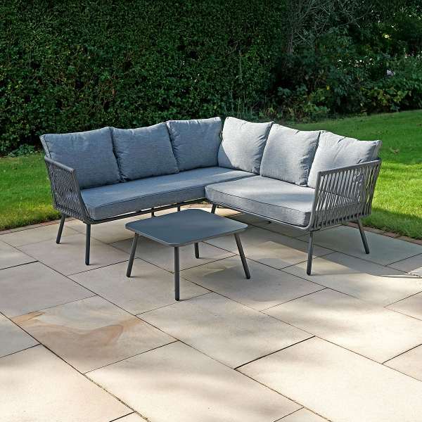 Liv Outdoors - Panama Rope Outdoor Corner Sofa 193 x 180cm Left Corner