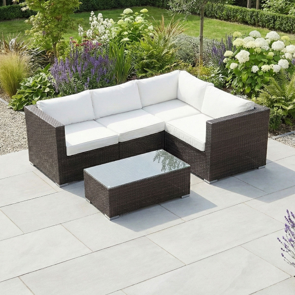 Harts - Premium Rattan Corner Sofa & Table - 206 x 152cm