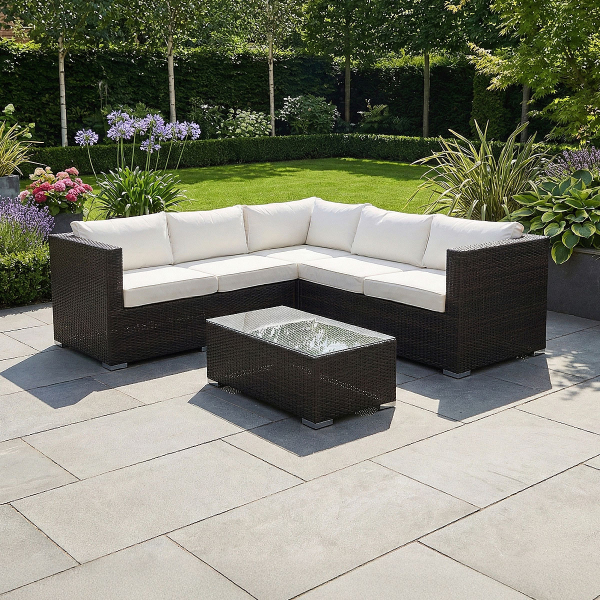 Harts - Premium Rattan Corner Sofa & Table - 206 x 206cm