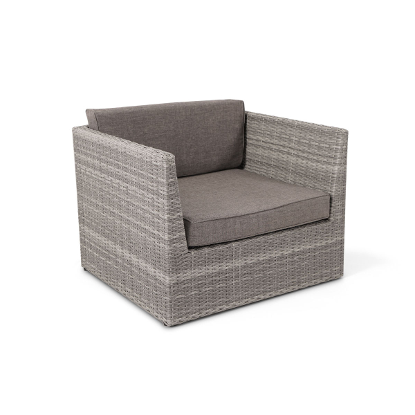 Liv Outdoors - Windsor Armchair for Modular Rattan Sofa in Grey