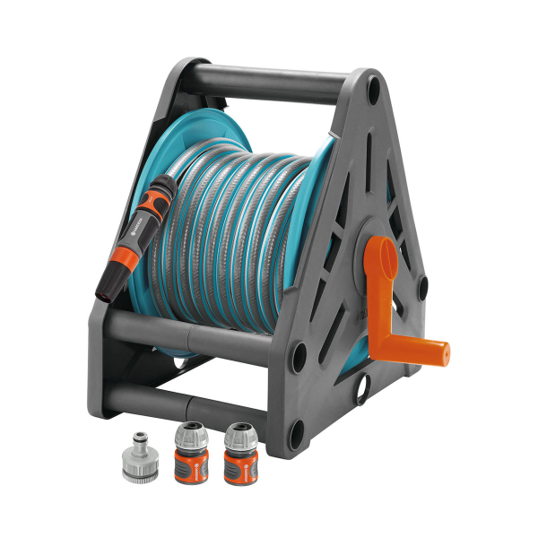 Gardena - Hose Reel 30 Set with 15m Hose Pipe & Accessories