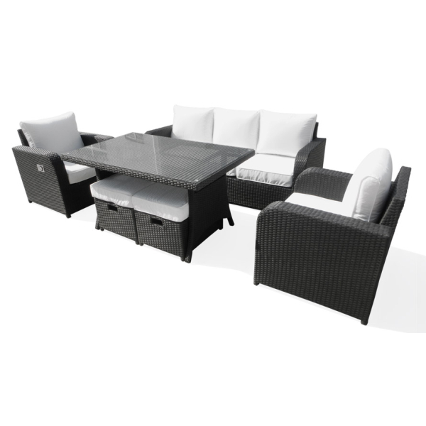 Harts - Premium 3 Seater Sofa with two recliner armchairs in Black