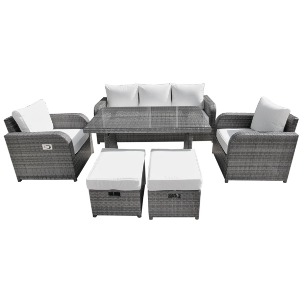 Harts - Premium 3 Seater Sofa with two recliner armchairs in Grey