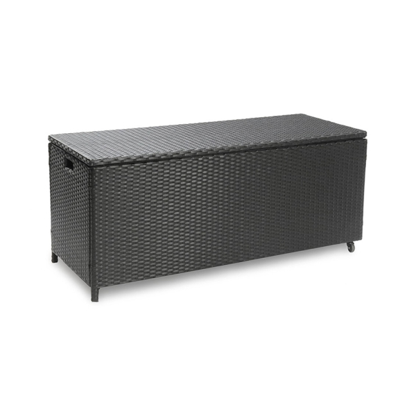 Harts - Rattan Garden Storage Box 125cm x 53cm - Black Rattan