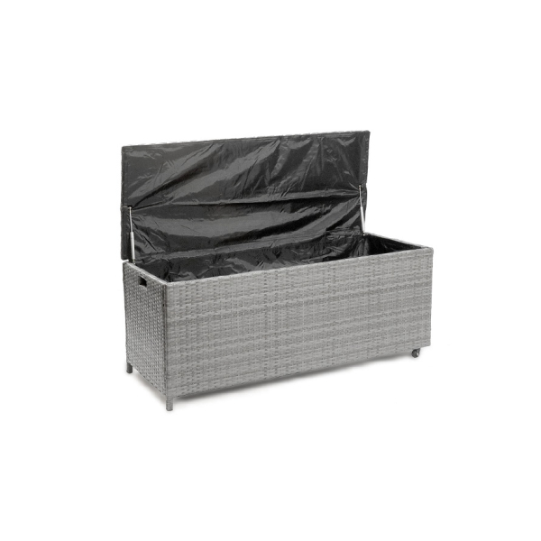Harts - Rattan Garden Storage Box 125cm x 53cm - Grey Rattan