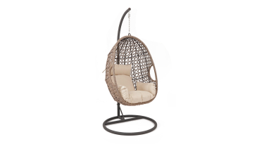 Liv Outdoors - Kingston Rattan Hanging Egg Chair in Brown