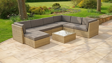 Liv Outdoors - Windsor Modular Rattan Sofa - 320cm x 245cm