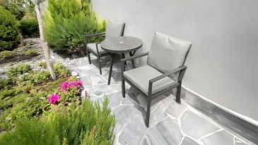 Liv Outdoors - Bermuda Aluminium Bistro Set 2 Chairs & Round Table