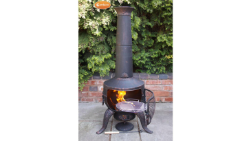 Gardeco - Large Tia Chimenea In Bronze, Inc BBQ Grill