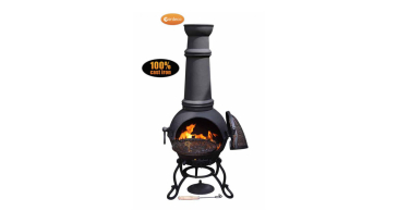 Gardeco - Toledo XL Cast Iron Chimenea In Black