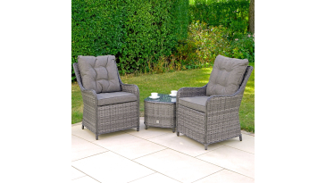 Liv Outdoors - Heritage 2 Armchair and coffee table bistro set in Grey