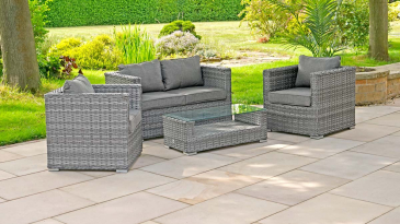 Liv Outdoors - Heritage 2 Seat Sofa & 2 Armchair Rattan Sofa Set