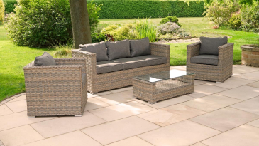 Liv Outdoors - Heritage 3 Seat Sofa & 2 Armchair Rattan Sofa Set