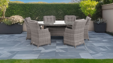 Liv Outdoors - Heritage 6 Seat Oval Rattan Dining Set