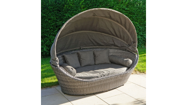 Liv Outdoors - Heritage Daybed Lounger & Canopy in Grey
