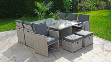 Liv Outdoors - Kingston Rattan Cube Dining Set - 10 Seat