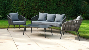 Liv Outdoors - Panama 2 Armchair & 3 Seater Rope Sofa Set