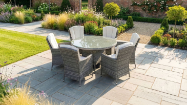 Harts - Premium 6 Seat Round Rattan Dining Set