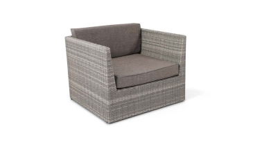 Liv Outdoors - Windsor Armchair for Modular Rattan Sofa in Grey