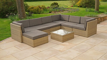Liv Outdoors - Windsor Modular Rattan Sofa - 320cm x 245cm