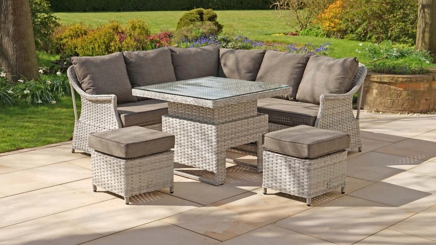 Rattan Corner Sofa Set with Table Harts Furniture