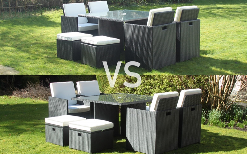 Premium Vs Deluxe Rattan Cube